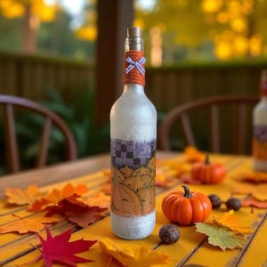 Halloween Pumpkins Lighted Bottle
