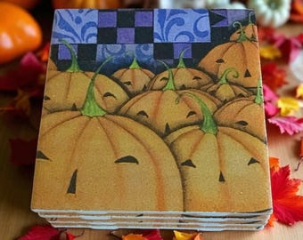 Posavasos de calabazas de Halloween (juego de 4)