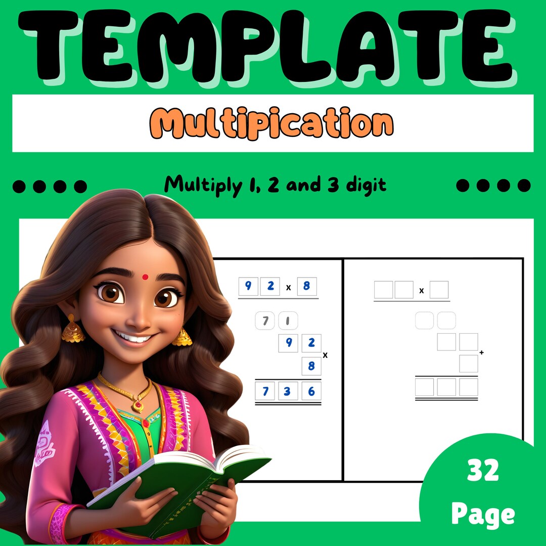TEMPLATES Printable Multiplication Worksheets + Vedic Math Etsy