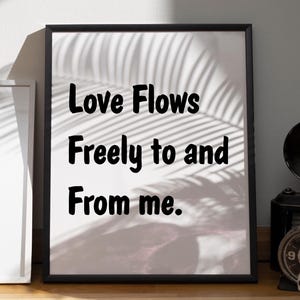 Love Flows Freely Art Print, Minimalist Trendy Decor (Digital Download)