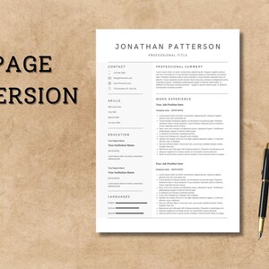 Creative Resume Template, Cv Template for word, Cv Resume Template, Professional Resume Template, Modern Resume Template Word, CV