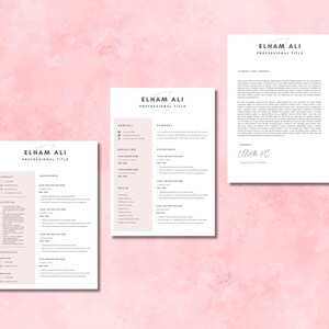 Clean Resume Template 2024, Word & CANVA, Minimalist Executive Resume ...