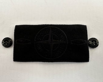 GENUINE Stone Island Badge GHOST (BLACK) Authentic with 2 buttons