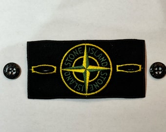 Echte Stone Island Badge Authentiek met 2 knoppen