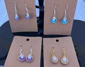 Pendientes de concha de perla