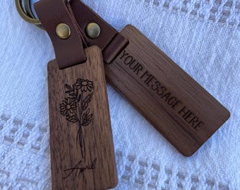 Llavero con ramo de flores del mes