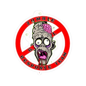Zombie Response Team Stickers, Cool Laptop Stickers, Halloween Decor, Scary Stickers for Parties, Fun Gifts for Friends