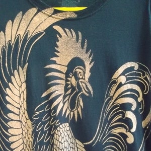 Medium Rooster Tshirt Bleach Dyed Original Designs Moon Shadow Shirt Dancing Chicken Bird Other sizes available just send me a message