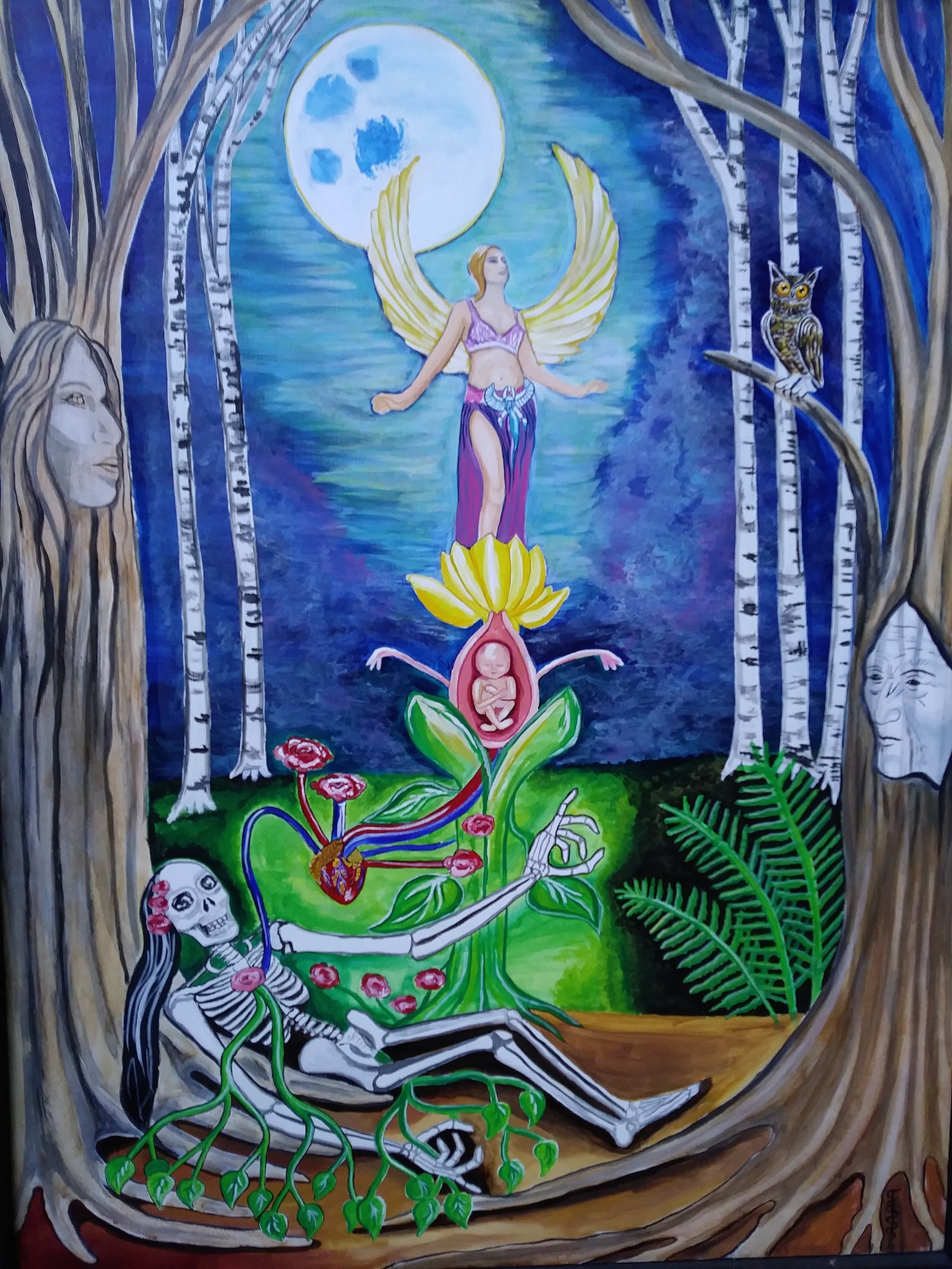 Reincarnation Art Print 9 by 12 Made by Tessimal Etsy
