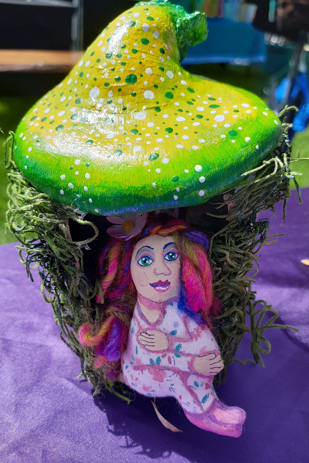 Faerie and Faerie House Mushroom Birch Bark Faerie House Etsy