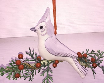 Tufted Titmouse Ornament Gift For Bird Watcher Enthusiast Holiday Decor Hand Painted Made to Order for Home Decor for Valentines Day