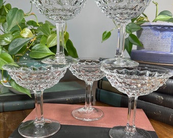 Potentially Fostoria American Coupe Champagne Glasses 5 total