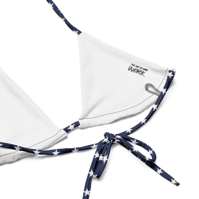 USA Flag Bikini Set – American Patriotic Stars & Stripes Spaghetti Strap Two-Piece Swimsuit for Women, USA Flag Swimsuit, 4th of July Beach image 4