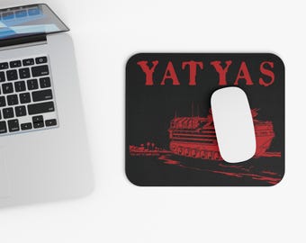 AAV Crew Mouse Pad | USMC Assault Amphibious Vehicle Red Silhouette | Marine Corps 1833 Operator 2141 Mechanic Gift