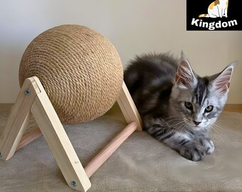 Katzenkratzseil, Haustierballspielzeug | Katze kratzt Sisal-Seilball-Katzenspielzeug | Kratzseilball für Kätzchen | Wohndekoration | Geschenk für Haustiere |