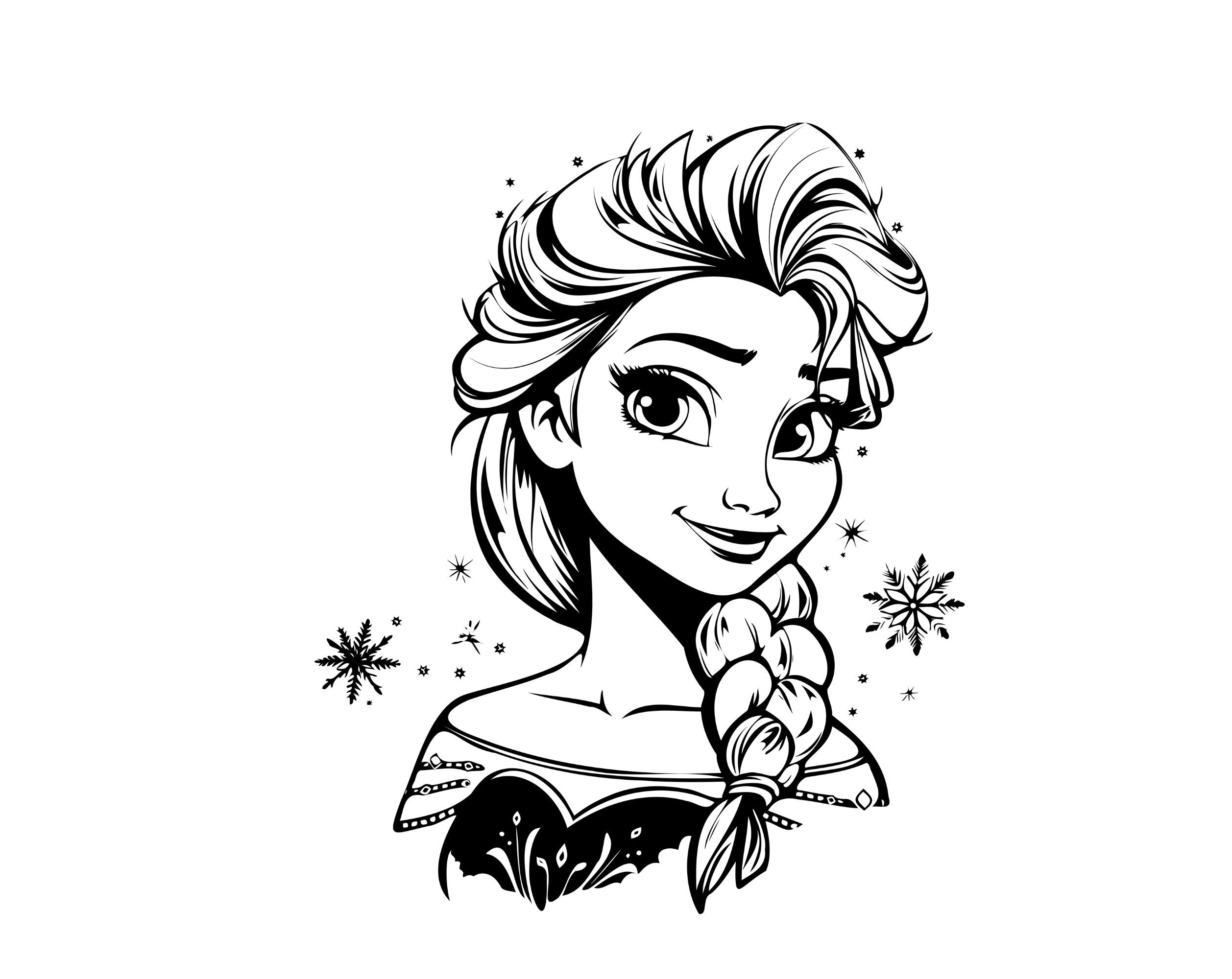 Elsa Svg, Elsa Frozen Svg, Princess Svg, Frozen Elsa Svg, Cute Elsa