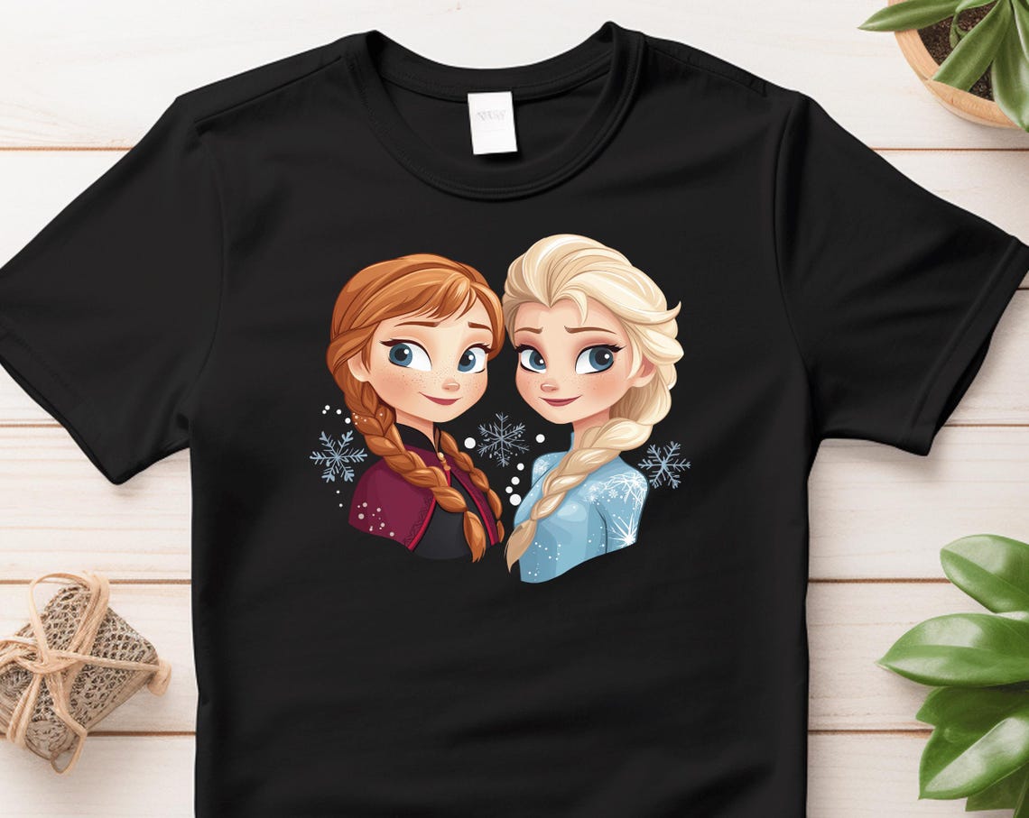 Sticker Mural Elsa Anna Disney Frozen - Décoration Chambre Enfant