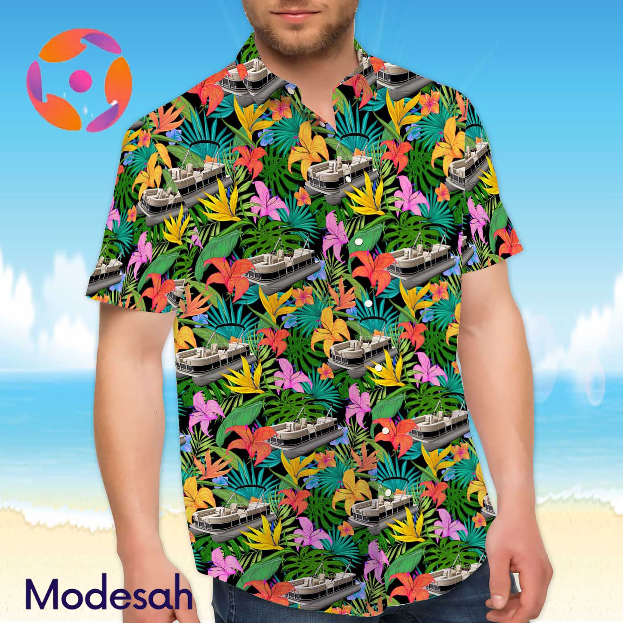 Custom Personalized Pontoon Hawaiian Shirt - Gift Idea For Father's Day - If You're A Pontoon Dad You're Pretty Close main image 0