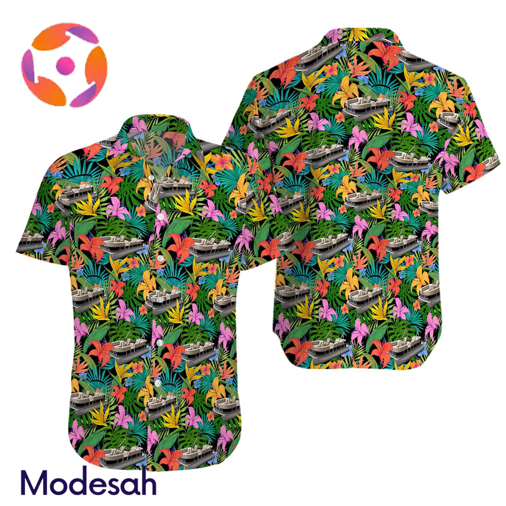 Custom Personalized Pontoon Hawaiian Shirt - Gift Idea For Father's Day - If You're A Pontoon Dad You're Pretty Close main image 1