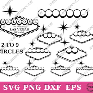 Las Vegas Sign Blank Vector: SVG, Cricut, Silhouette (Digital Download)