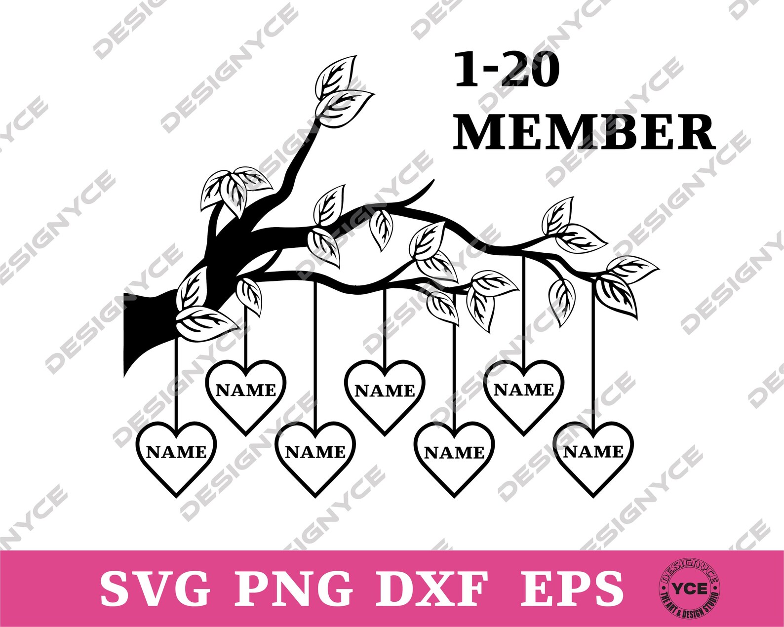 Tree Cutable Family Tree SVG, Family Tree Vector, Silhouette, Cricut File, Clipart ...