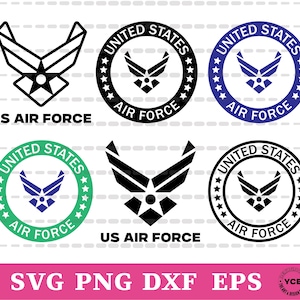 U.S. Air Force Bundle SVG, United States Air Force Vector, Silhouette, Cricut file, Clipart, Cuttable Design, Png, Dxf & Eps Designs.