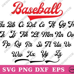 Baseball Vector Font: SVG, Cricut, Silhouette (Digital Download)