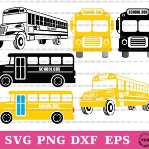 School Bus SVG, School Bus Vector, Silhouette, Cricut file, Clipart, Cuttable Design, Png, Dxf & Eps Designs.