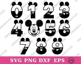 ミッキーマウスの数字5～9 - Etsy 日本