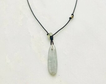 Ancient Roman Glass Necklace Hand Knotted on Cord with Silver Accent Beads