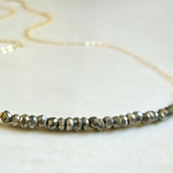 Sorrento Necklace with Charcoal Pyrite Winter Fashion