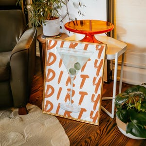 Dirty Martini Art Print: Cheeky Bar Cart Cocktail Poster (Digital Download)