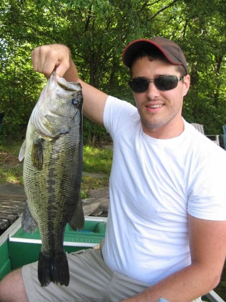 GYOTAKU Fish Rubbing Largemouth Bass Chasing a Perch Two Sizes Etsy