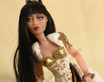 Nessun and Anubis Artist Cast ooak Custom 7 inch resin BJD art doll fullset