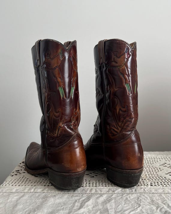 Vintage Embroidered Cowboy Boots - image 4