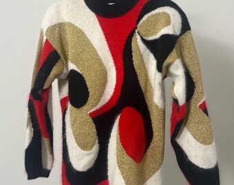 1980s Angora Hair Lambswool Blend Sweater