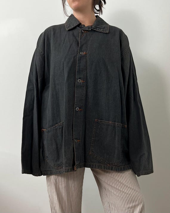 Vintage Denim Chore Coat - image 1