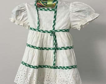 Vintage Youngland Gingham & Eyelet Dress