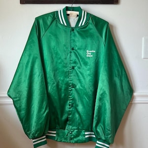 Vintage Satin Bomber Jacket // USA Made