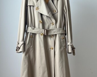Vtg Burberry Trench Coat, Vintage 90s Burberrys Sage Green