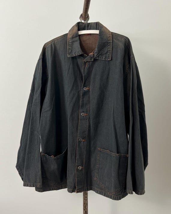 Vintage Denim Chore Coat - image 3