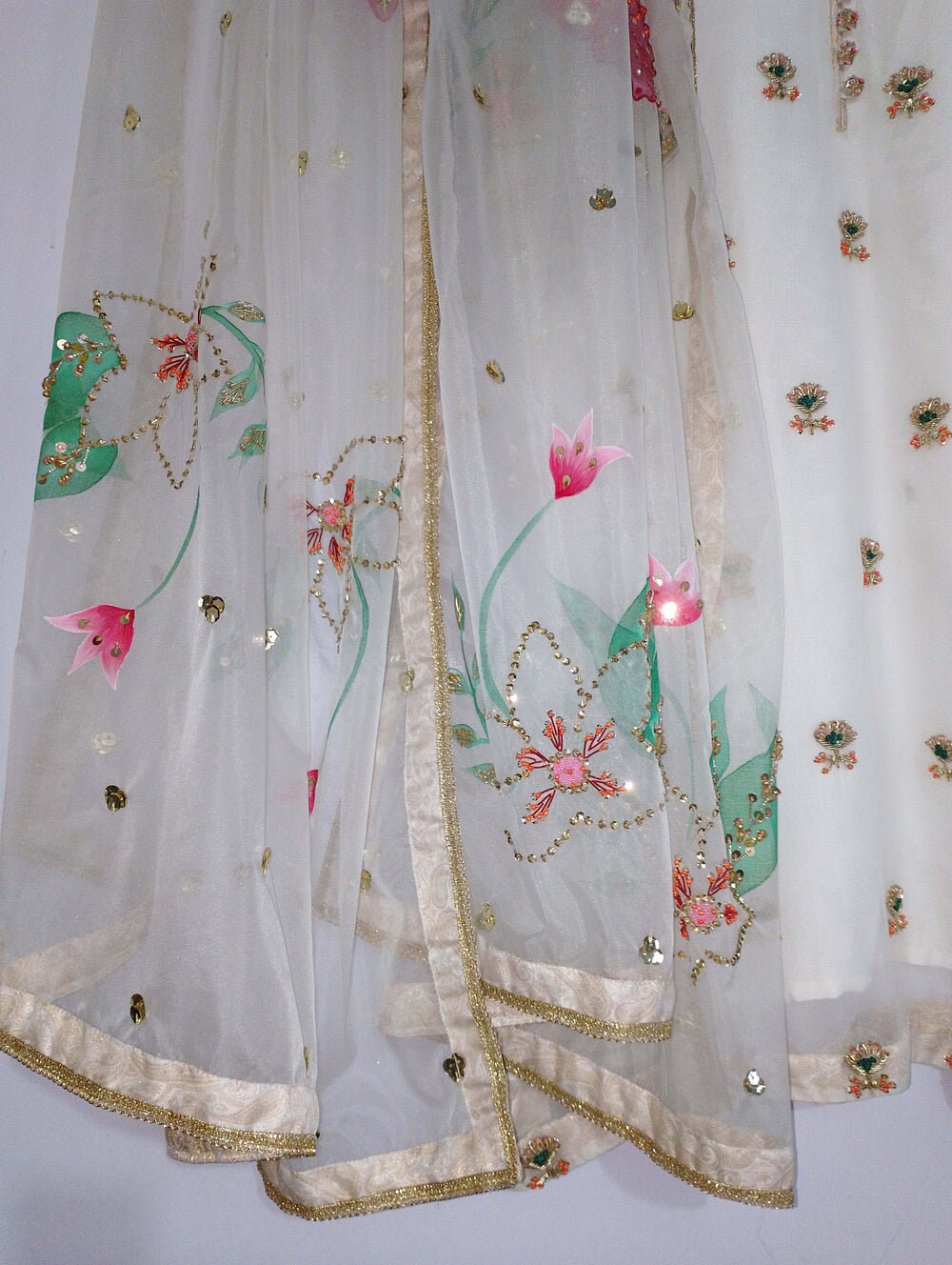 Multicolored Printed Pakistani Embellished Dupatta