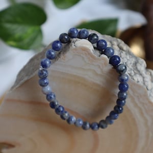 Crystal Mala Bracelet | Blue Dot Jasper | 6mm Bead | Intentional Adornments