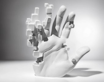 Hand Sculpture, Modern Pop Art Decor, Unique Office and Home Accent, Ideal gifts, Contemporary Abstract Design, Ornaments