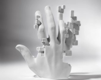 Hand Sculpture, Modern Pop Art Decor, Unique Office and Home Accent, Ideal gifts, Contemporary Abstract Design, Ornaments