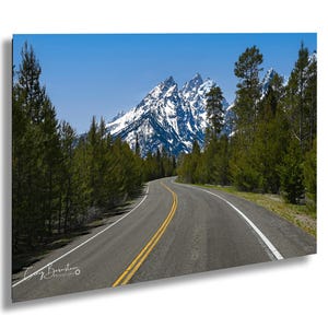 Mountain Road, Grand Tetons National Park: Landscape Print/Canvas/Acrylic/Metal