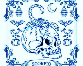 Spooky Signs Halloween Zodiac Art | Cozy Witchy Astrology