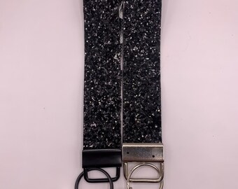 Wristlet Key Fob Midnight Disco Design, Cute Handmade Wristlet Strap for Keys, Bags & Lanyards, Perfect Gift for Her