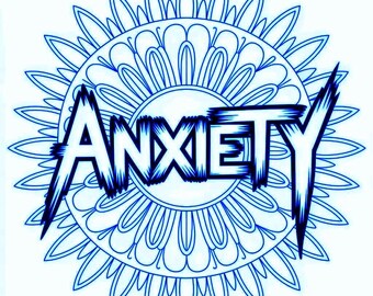 Anxiety | Mental Health Coloring Page | Anxiety Awareness Art | Therapeutic Mandala Digital Download