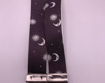 Pulsera con brillo de sol y luna celestial, cordón para llaves, elegante llavero de pulsera, llavero de pulsera hecho a mano, correa para llavero de pulsera